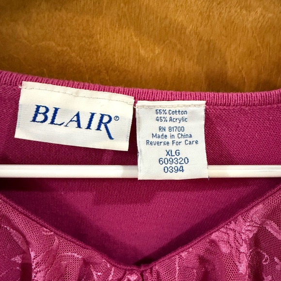 Women’s Blair purple ruffle V Neck long sleeve - Picture 4 of 5